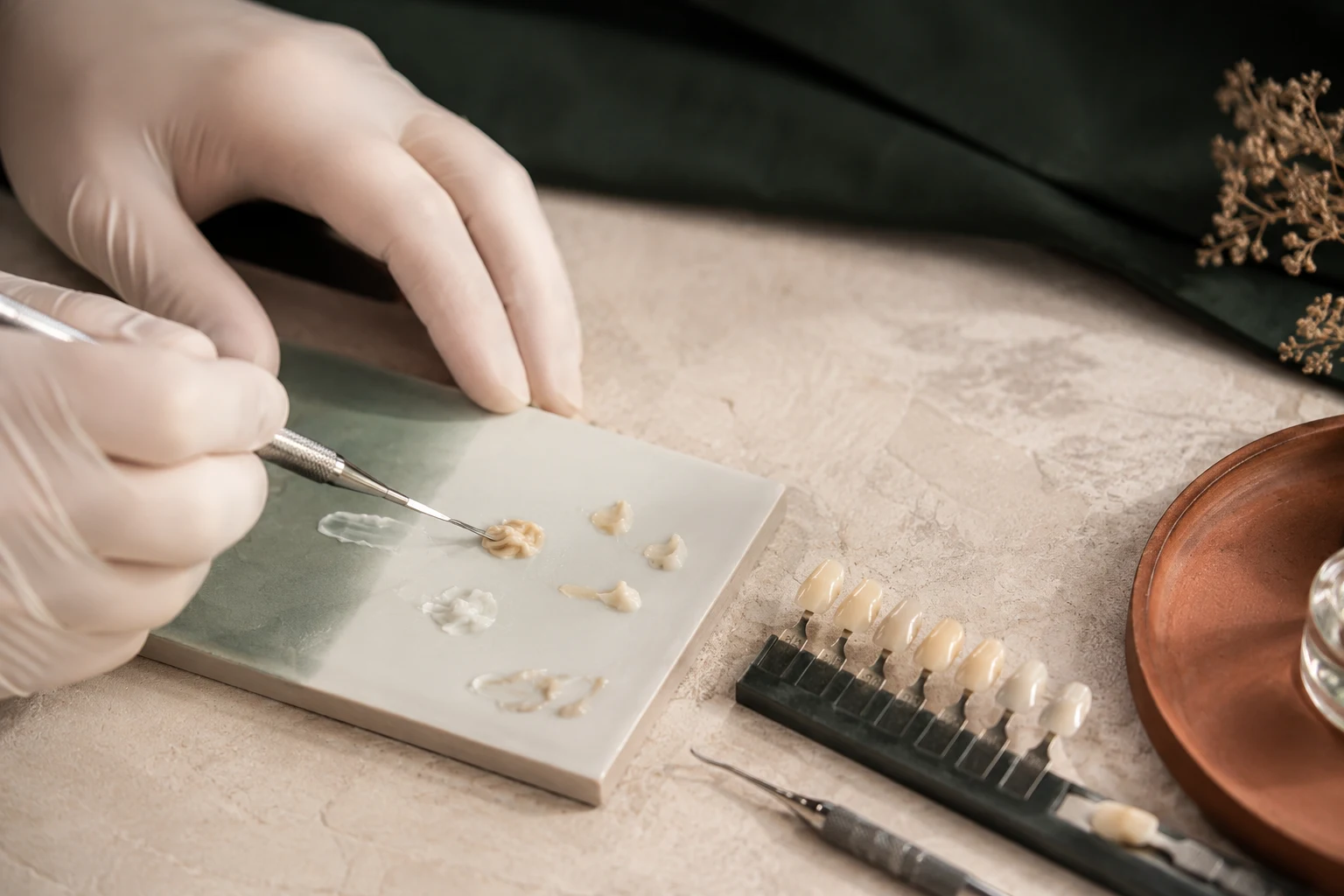 Estudo de cor e preparo de materiais para restauração em resina